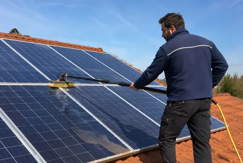 Nettoyage et entretien de panneaux solaires à Coufouleux